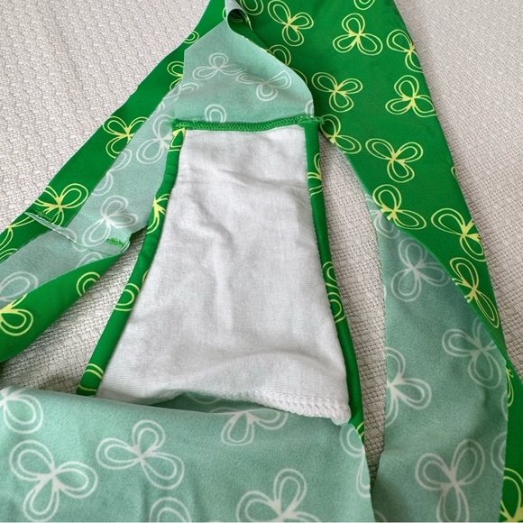 Green Patterned Thong Panties by Splendies Size 1X NWT - Picture 6 of 7